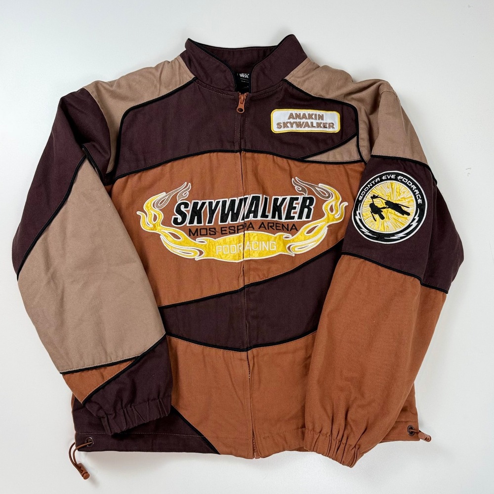 Star Wars Our Universe Anakin Skywalker Podracing Racing Jacket Brown XS